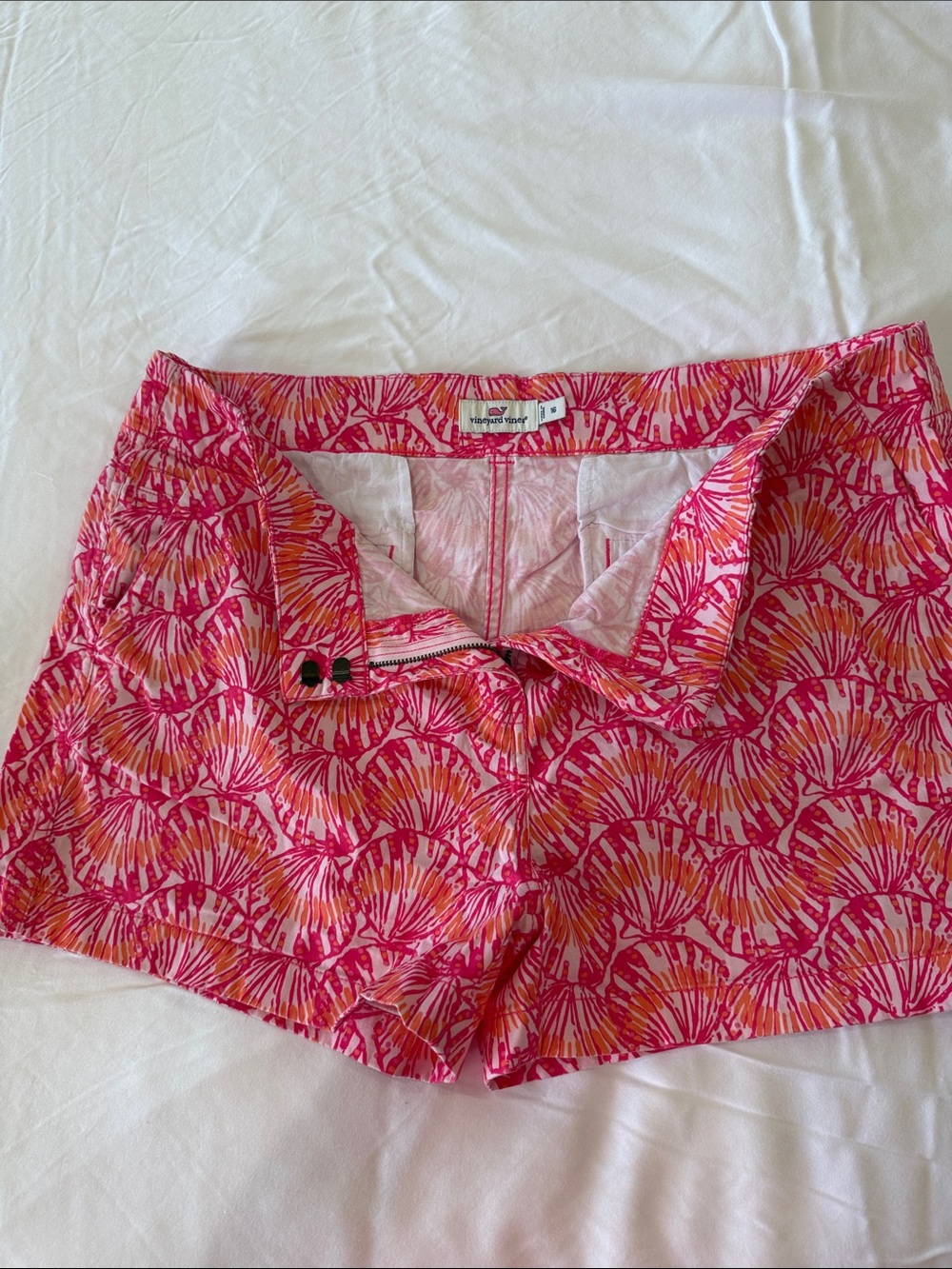 Vineyard Vines Pink & Orange Shell Shorts